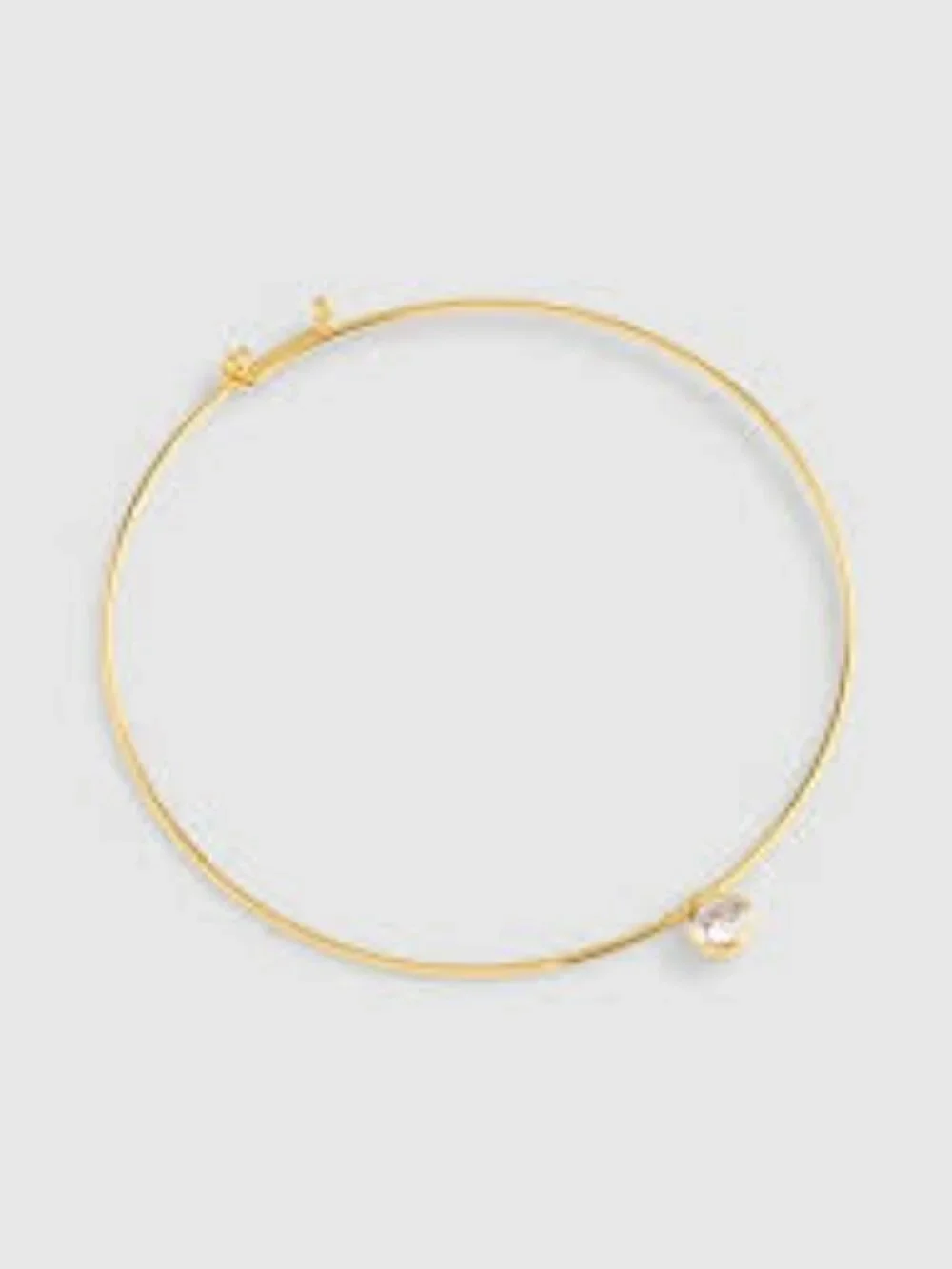 NWT Madewell Emerald-Cut Crystal Wire Choker Necklace - Picture 6 of 6